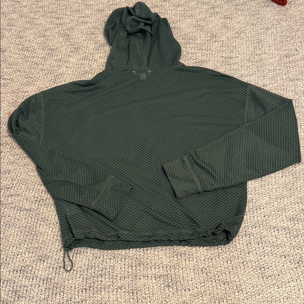 Tommy Hilfiger Sport Mesh Hoodie Sage Green – Size M - Picture 5 of 5